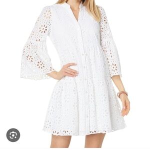 Lilly Pulitzer Hazelanne 3/4 Sleeve Eyelet Dress
